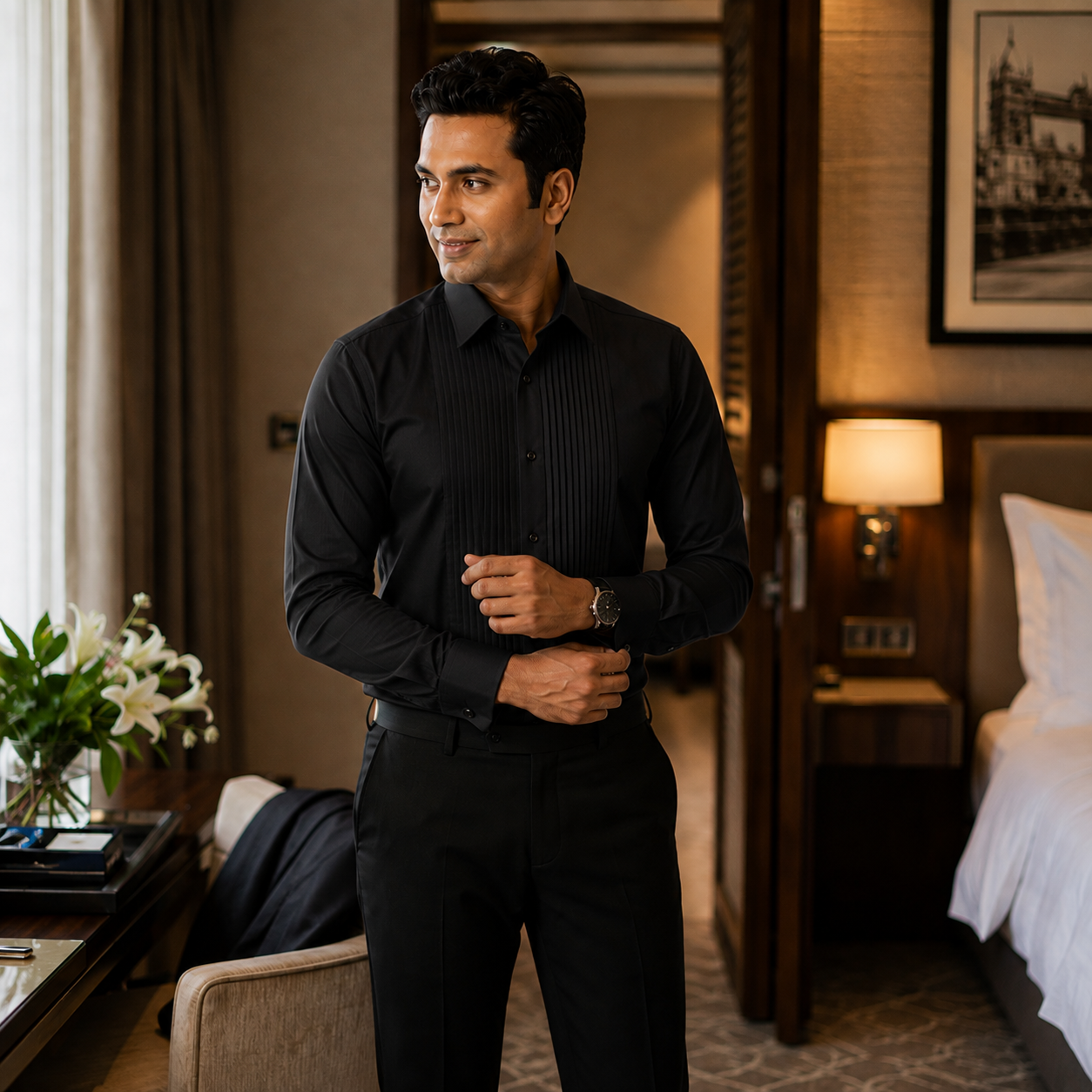 Tuxedo Shirt Black