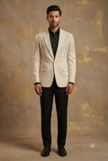The Ivory Cascade Shimmer Embroidered Tuxedo