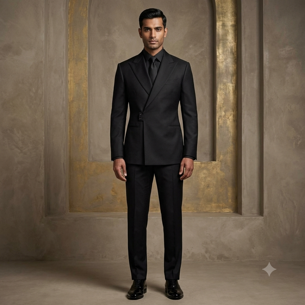 The Onyx Side-Tab Crossover Double-Breasted Suit