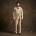 The Ivory All-Over Sequined Hand-Embroidered Open Jodhpuri Set