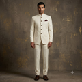 The Classic Ivory Wool-Blend Jodhpuri Suit