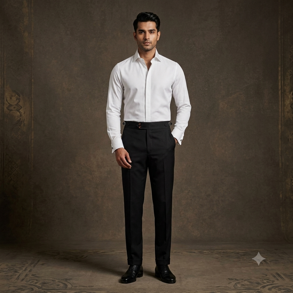 The Pristine White Hidden Placket Rich Cotton Shirt