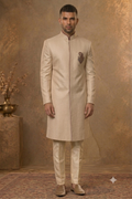 The Champagne Paisley Pocket Shervani