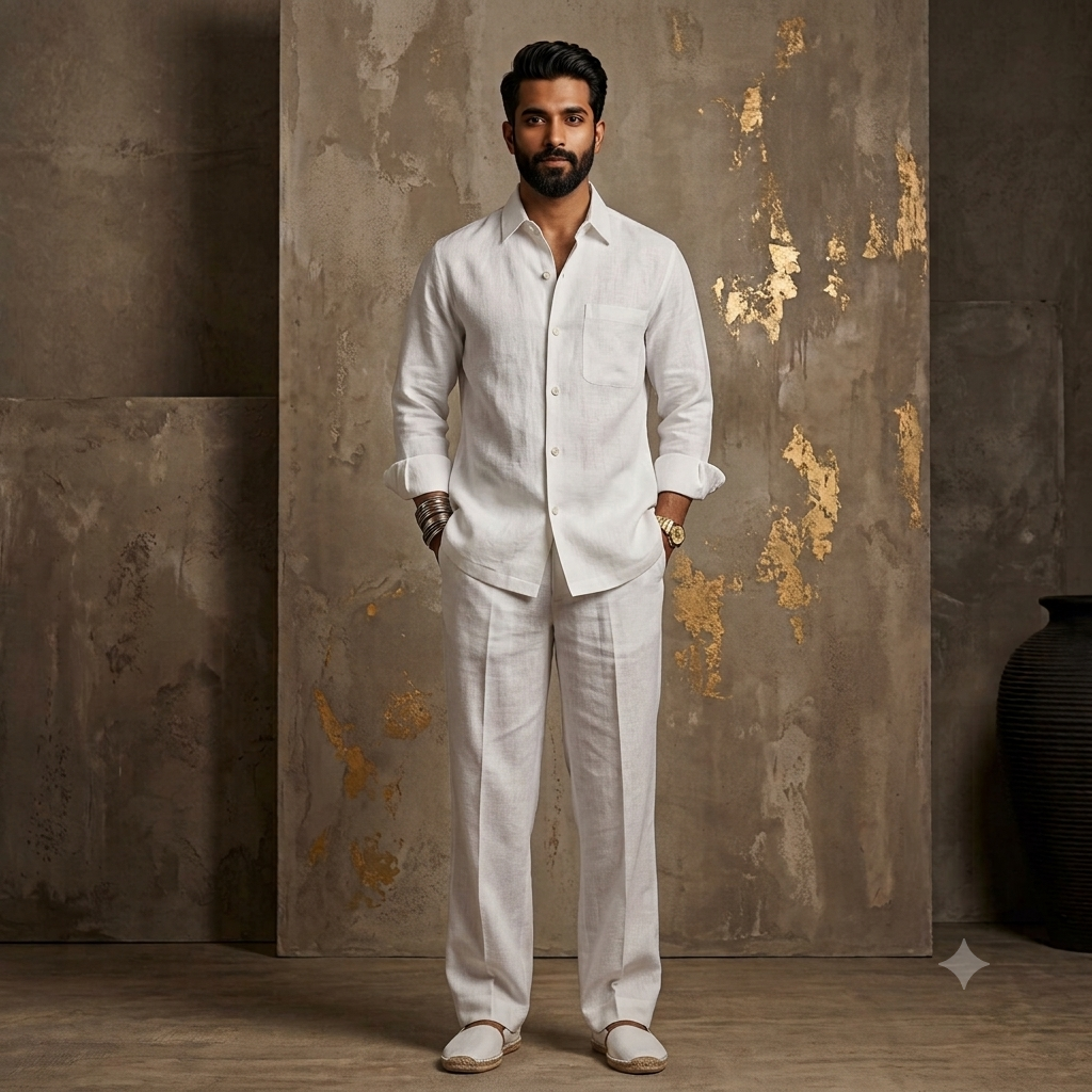The Pure White Formal Linen Shirt