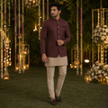 Jodhpuri Deep Wine in Cashmere Wool