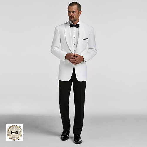 The CONNOISEUR - Classic White Tuxedo Suit