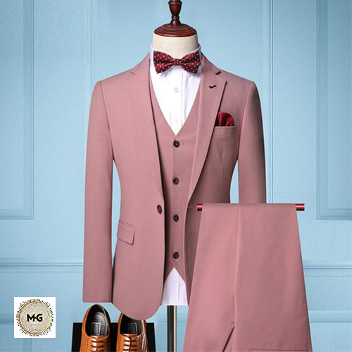 The Peachy Notch Collar Three Piece Suit