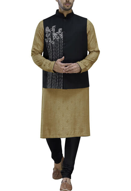 Jodhpuri Jackets - PANEL FOLK ART EMBROIDERY JACKET