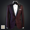 The Commander Peak Collar Three Piece Tuxedo Suit
