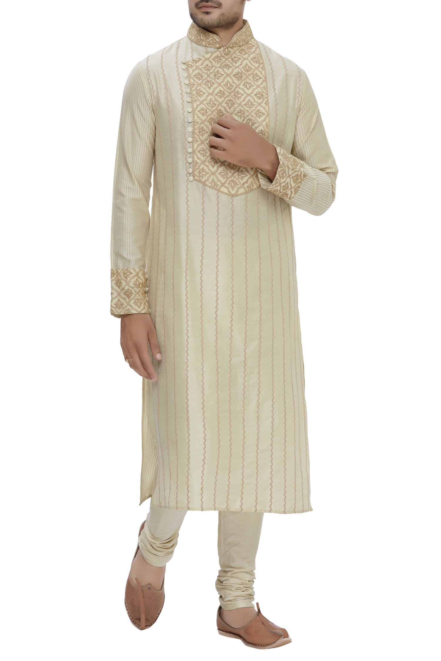 KURTA - FORK ART CHANDERI DEK
