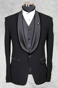 The SHOWMAN- A Black Tuxedo Three Piece Suit