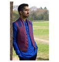 SUITS - CONCEALED POCKET LINEN JACKET WITH STITCT EFFECT