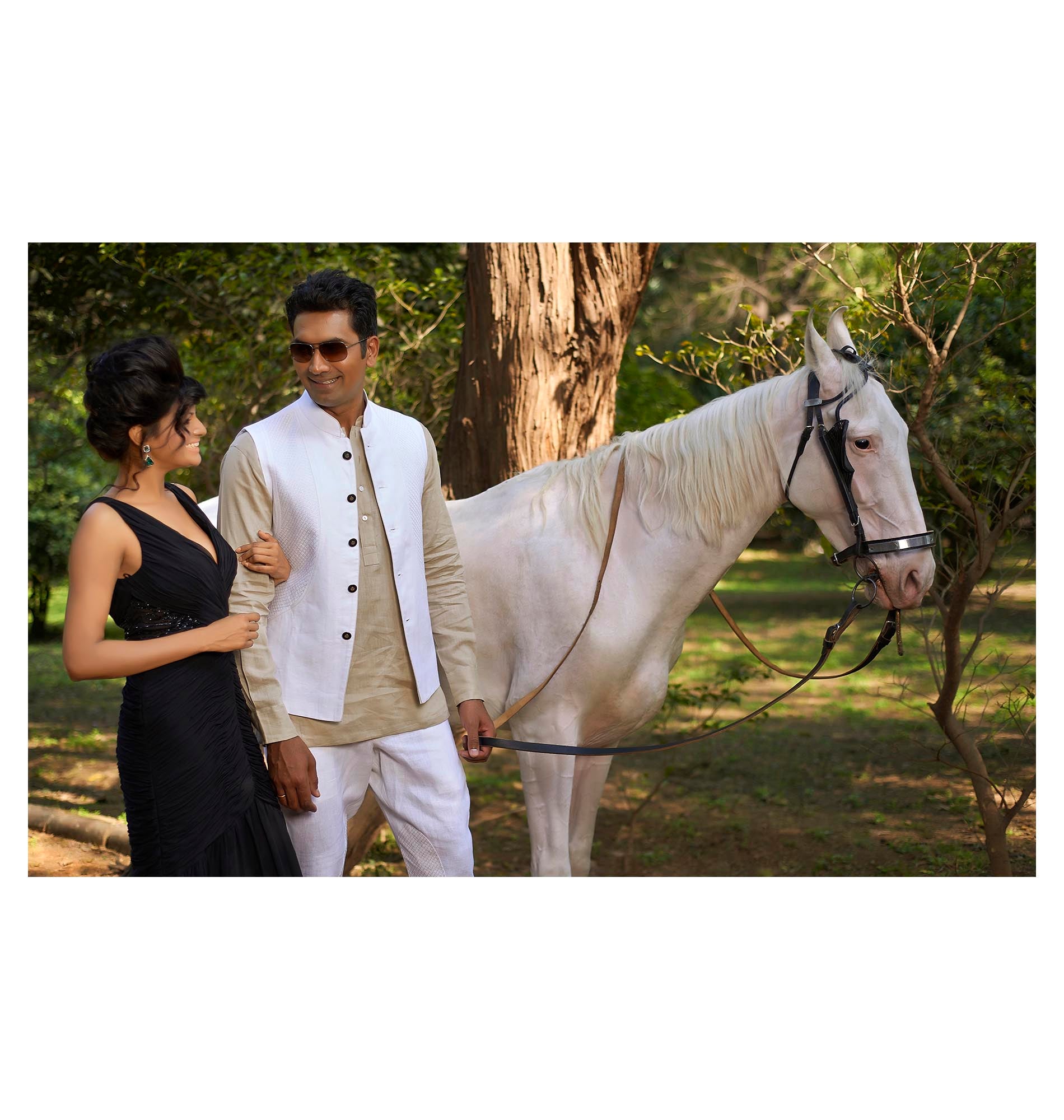 JODHPURI JACKET - LINEN KURTA SHIRT