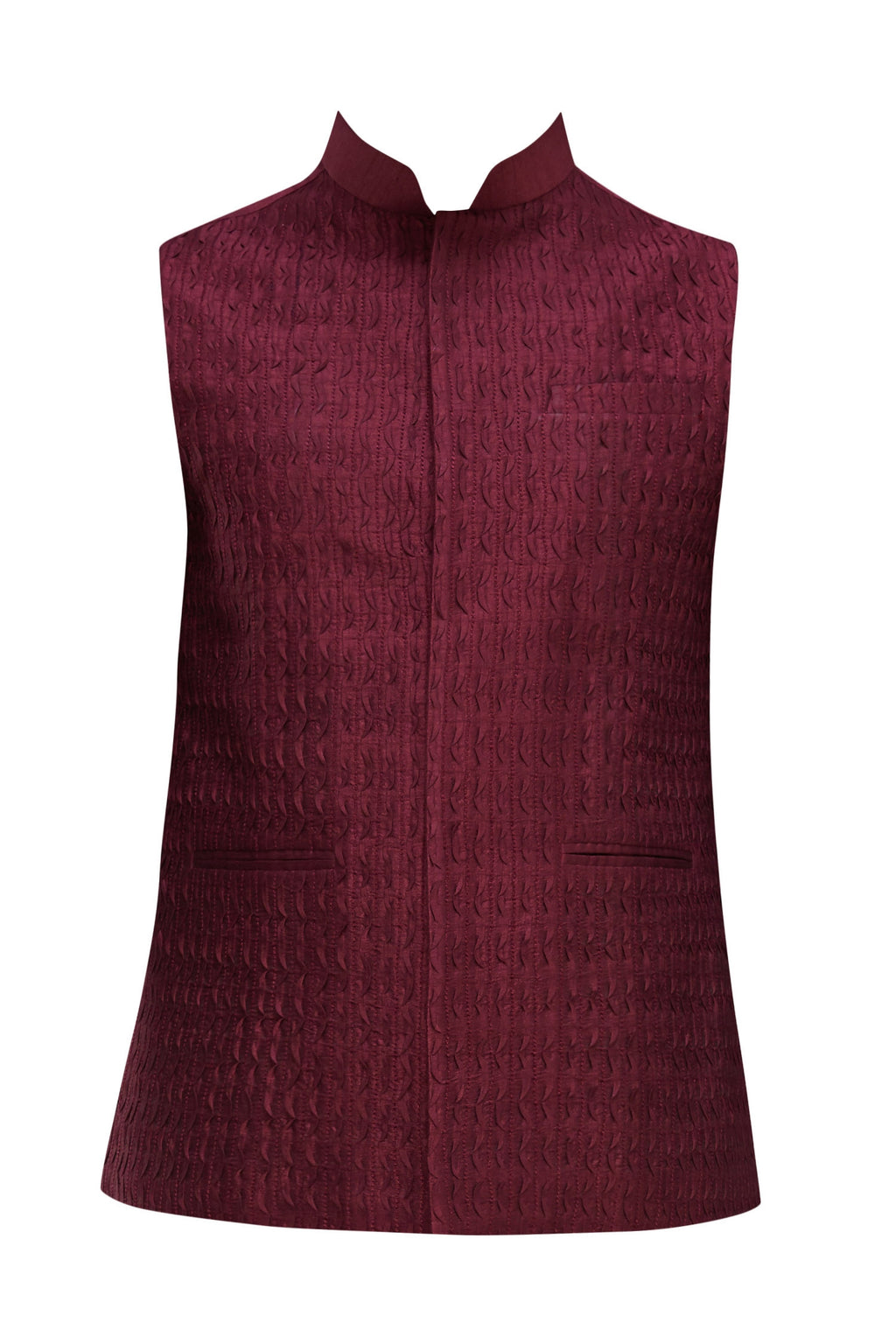 Jodhpuri Jackets -WAVE PINTUCKED BUNDI